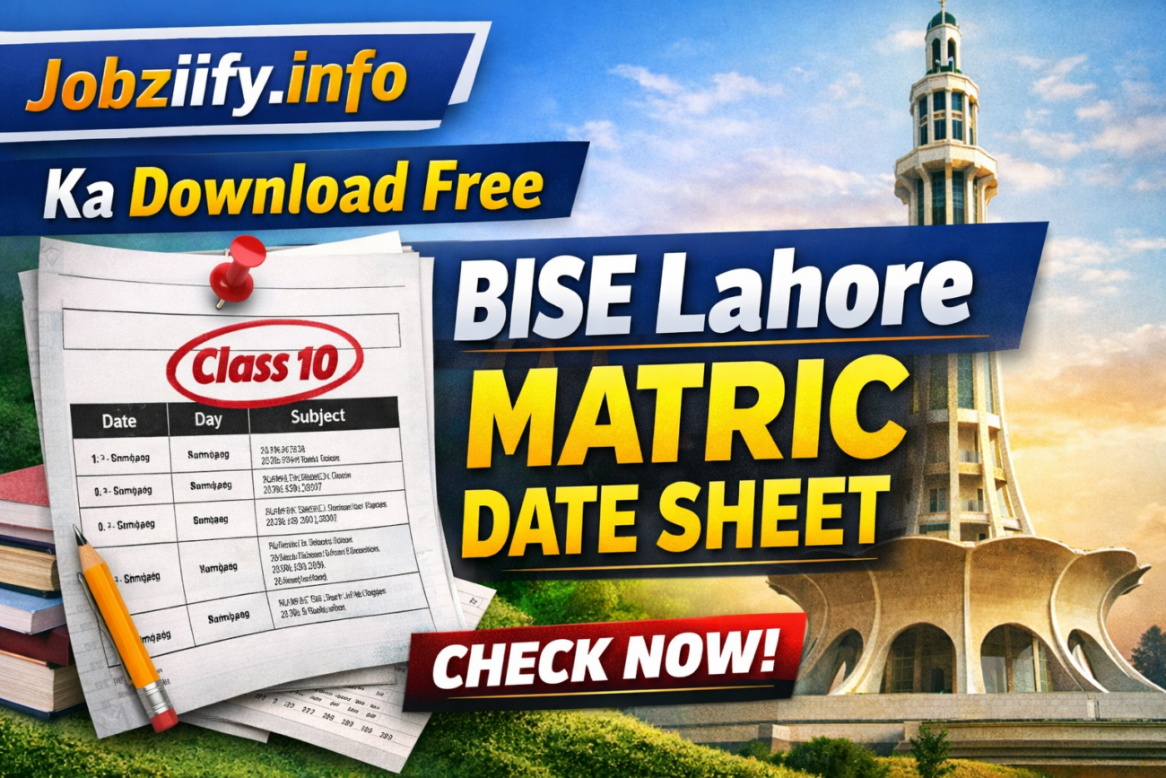 Bise Lahore Matric Date Sheet